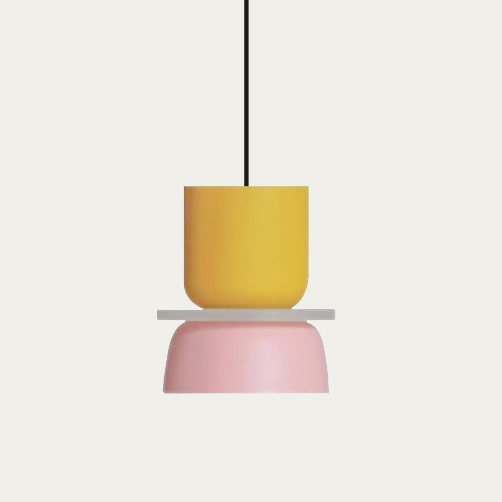 Nordische Pendelleuchte mit Farbblock-Design für moderne Räume