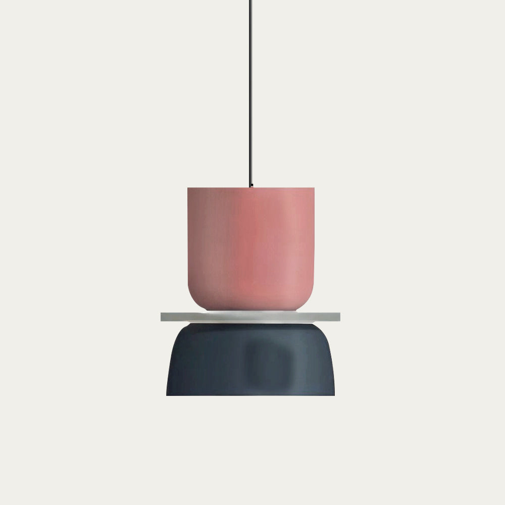 Nordische Pendelleuchte mit Farbblock-Design für moderne Räume