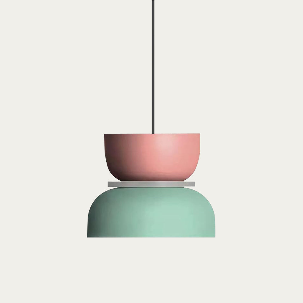 Nordische Pendelleuchte mit Farbblock-Design für moderne Räume