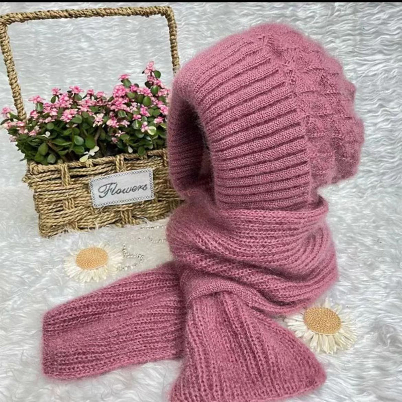 Winter-Set Schal und Mütze aus Polyester für kalte Tage