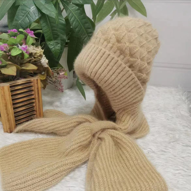 Winter-Set Schal und Mütze aus Polyester für kalte Tage