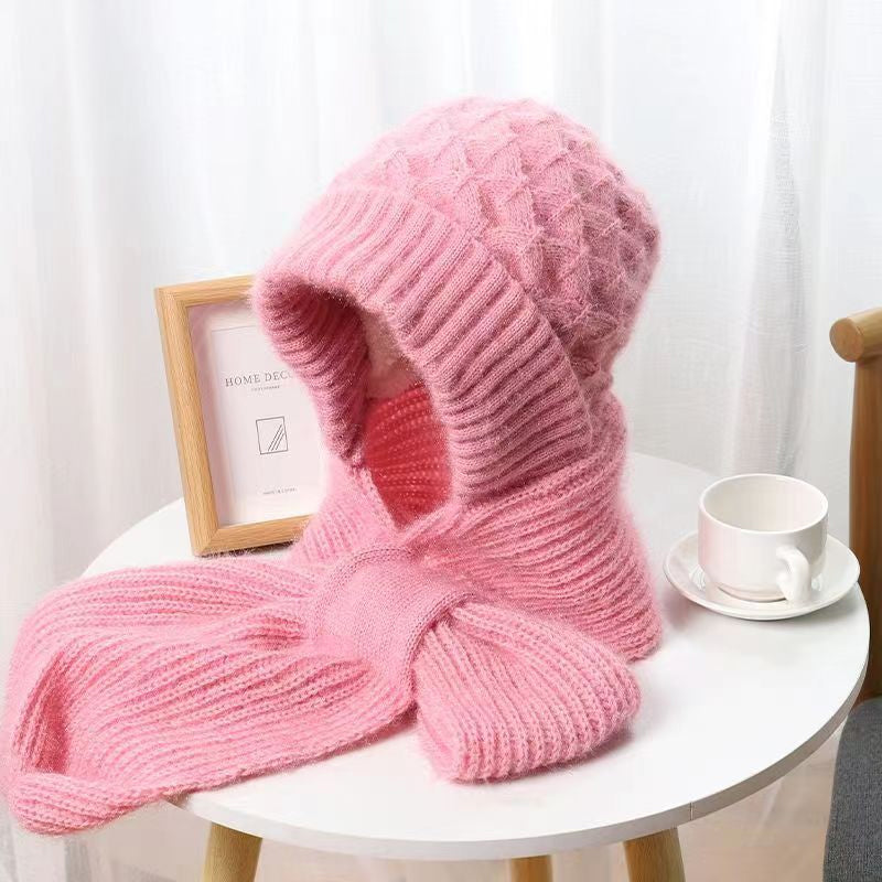 Winter-Set Schal und Mütze aus Polyester für kalte Tage