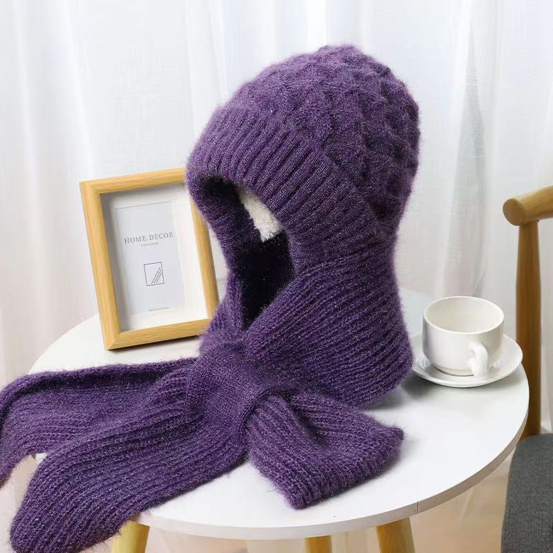 Winter-Set Schal und Mütze aus Polyester für kalte Tage