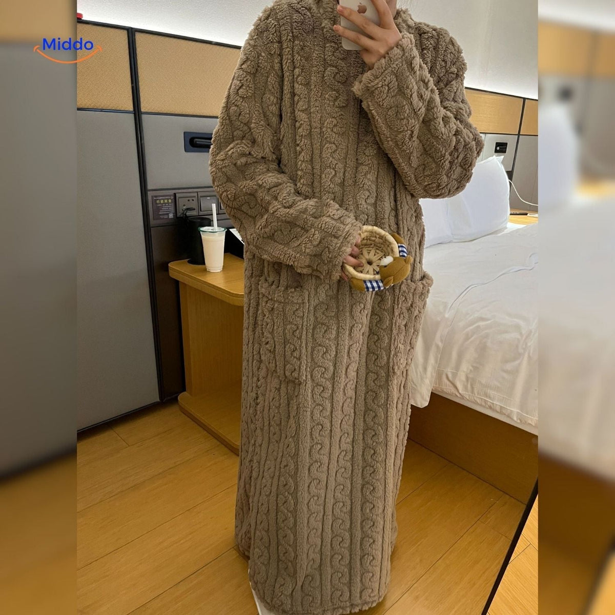 Fleece blanket dress - cozy, warm, and free to move