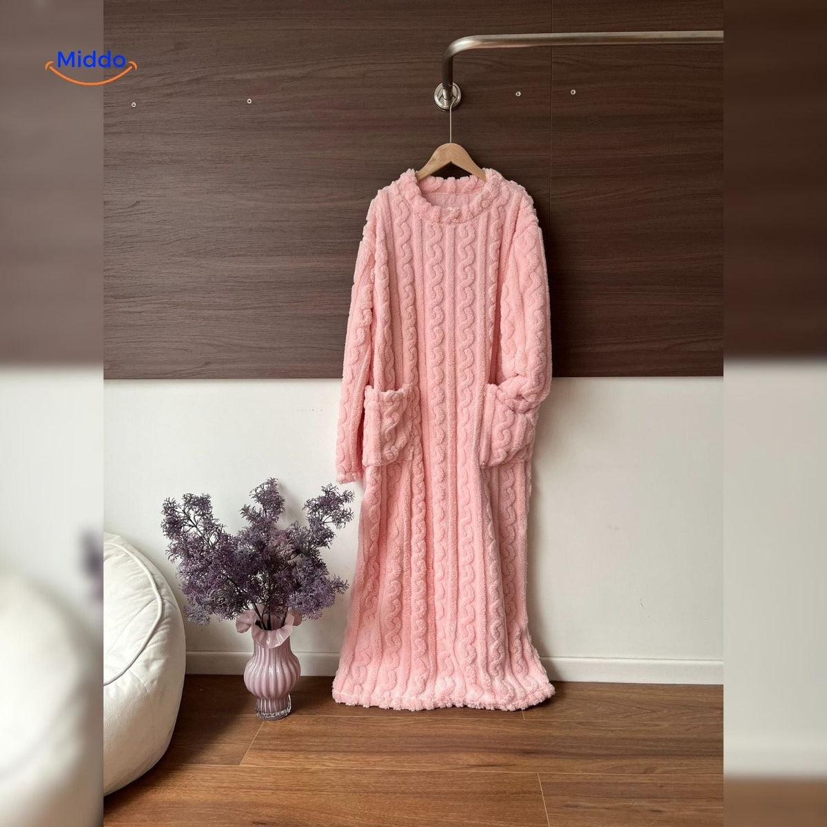 Fleece blanket dress - cozy, warm, and free to move