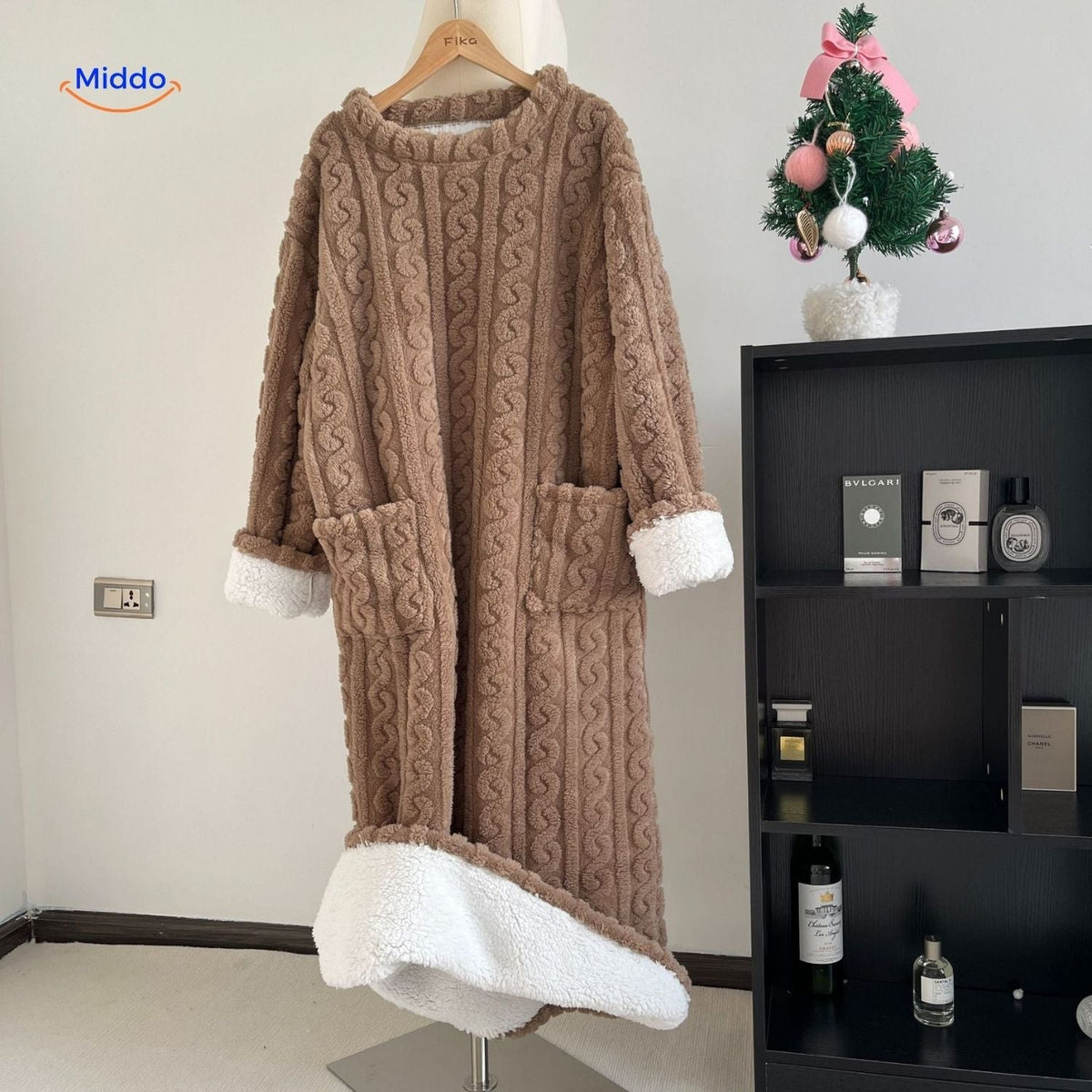 Fleece blanket dress - cozy, warm, and free to move