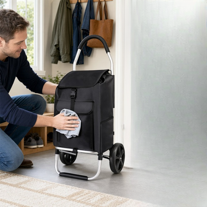 Foldable Shopping Trolley with Aluminium Frame – Light & Compact