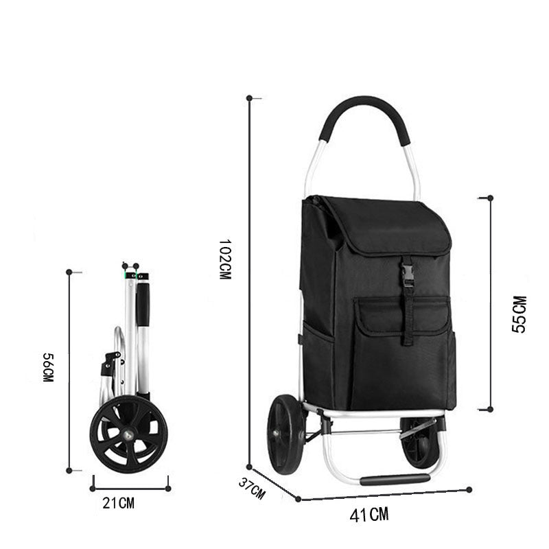 Foldable Shopping Trolley with Aluminium Frame – Light & Compact