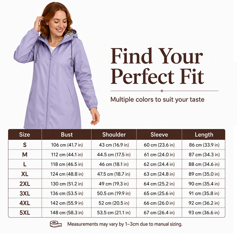 Women's outdoor jacket with hood - waterproof and windproof