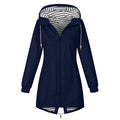 Women's outdoor jacket with hood - waterproof and windproof