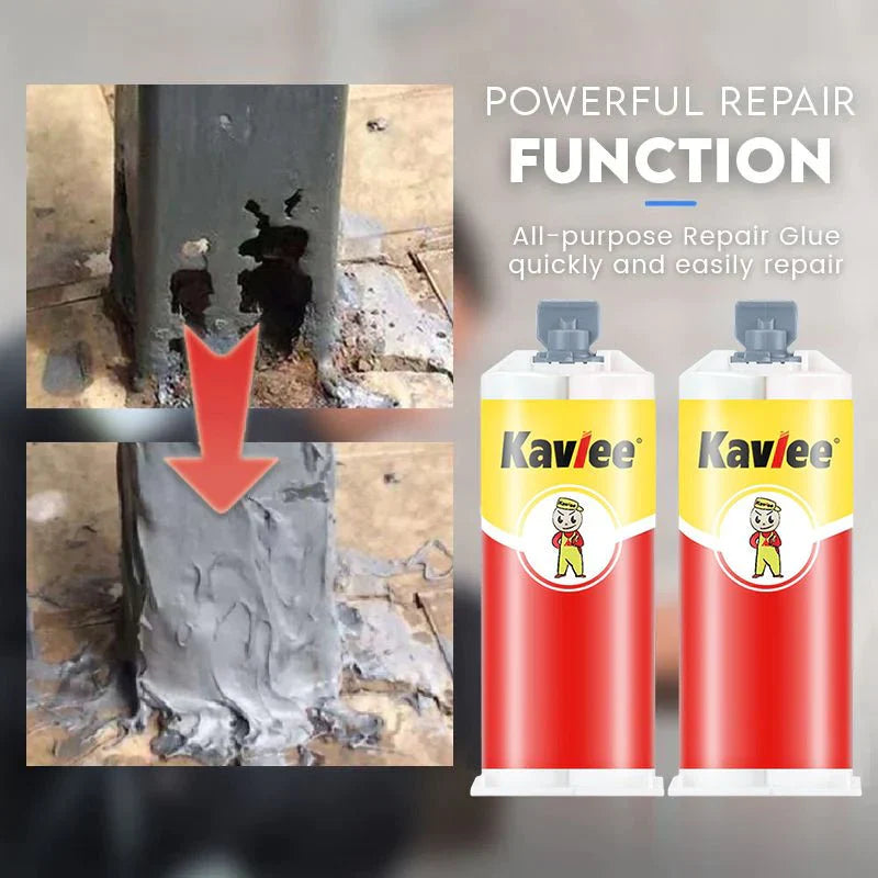 2-Komponenten Epoxidkleber powerful repair function demonstration with before after photos