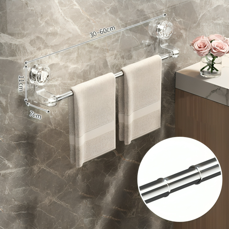 Towel holder without drilling - extendable and adjustable