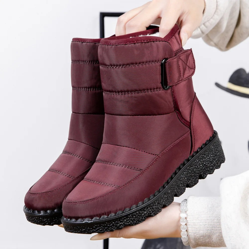 Damen Winterstiefel Wasserdicht mit Warmfutter und Antirutschsohle