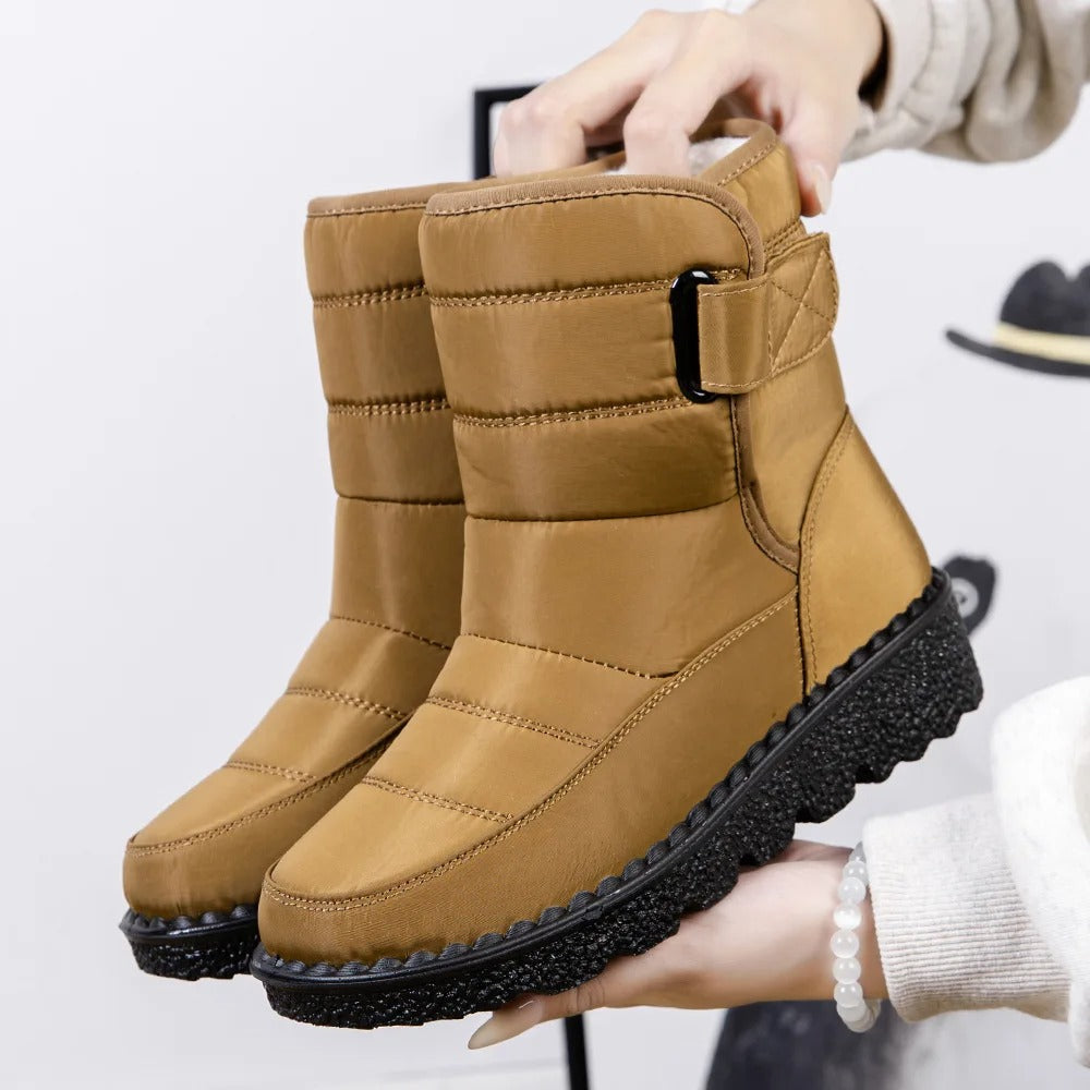 Damen Winterstiefel Wasserdicht mit Warmfutter und Antirutschsohle