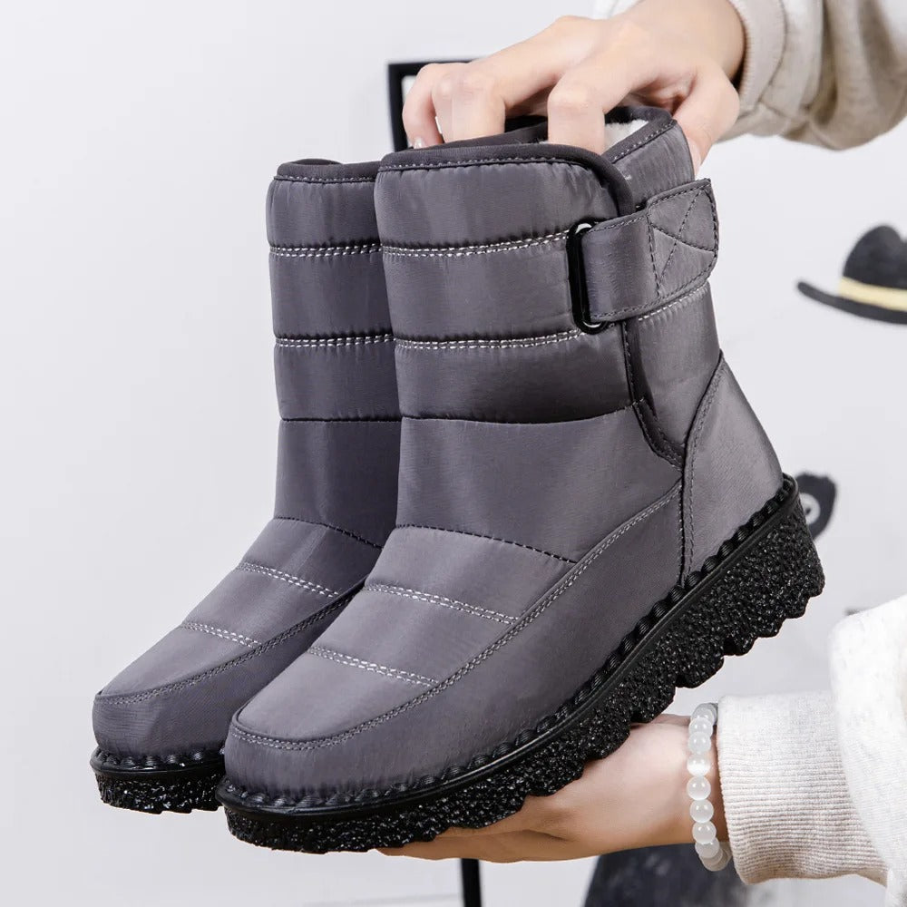 Damen Winterstiefel Wasserdicht mit Warmfutter und Antirutschsohle