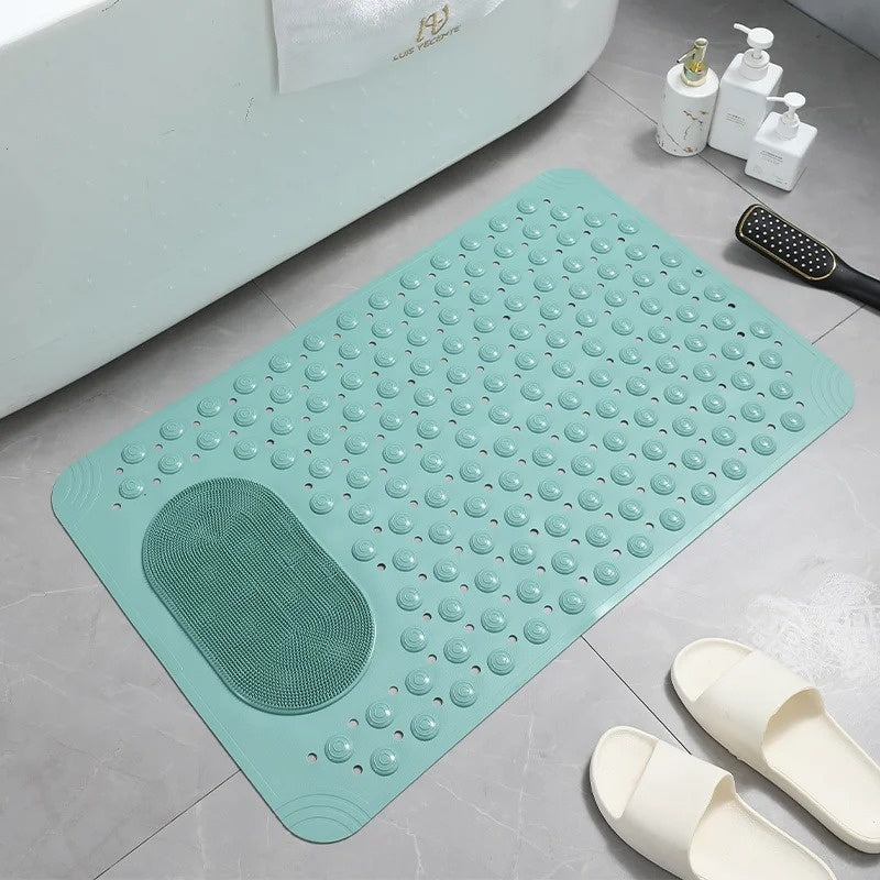 Rutschfeste Duschmatte mit Fußbürste – sicher und hygienisch