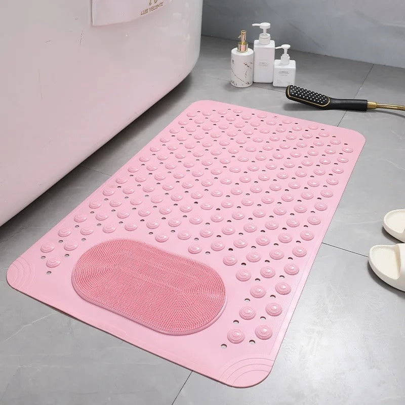 Rutschfeste Duschmatte mit Fußbürste – sicher und hygienisch