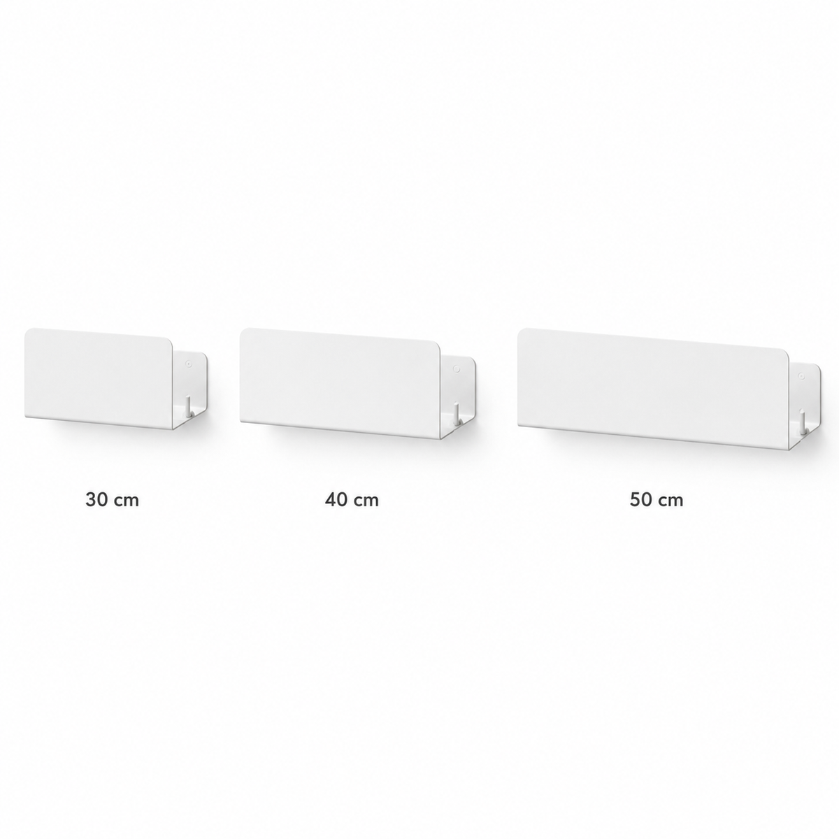 Wandregal Badezimmer aus Aluminium – offen, stabil, wandmontiert