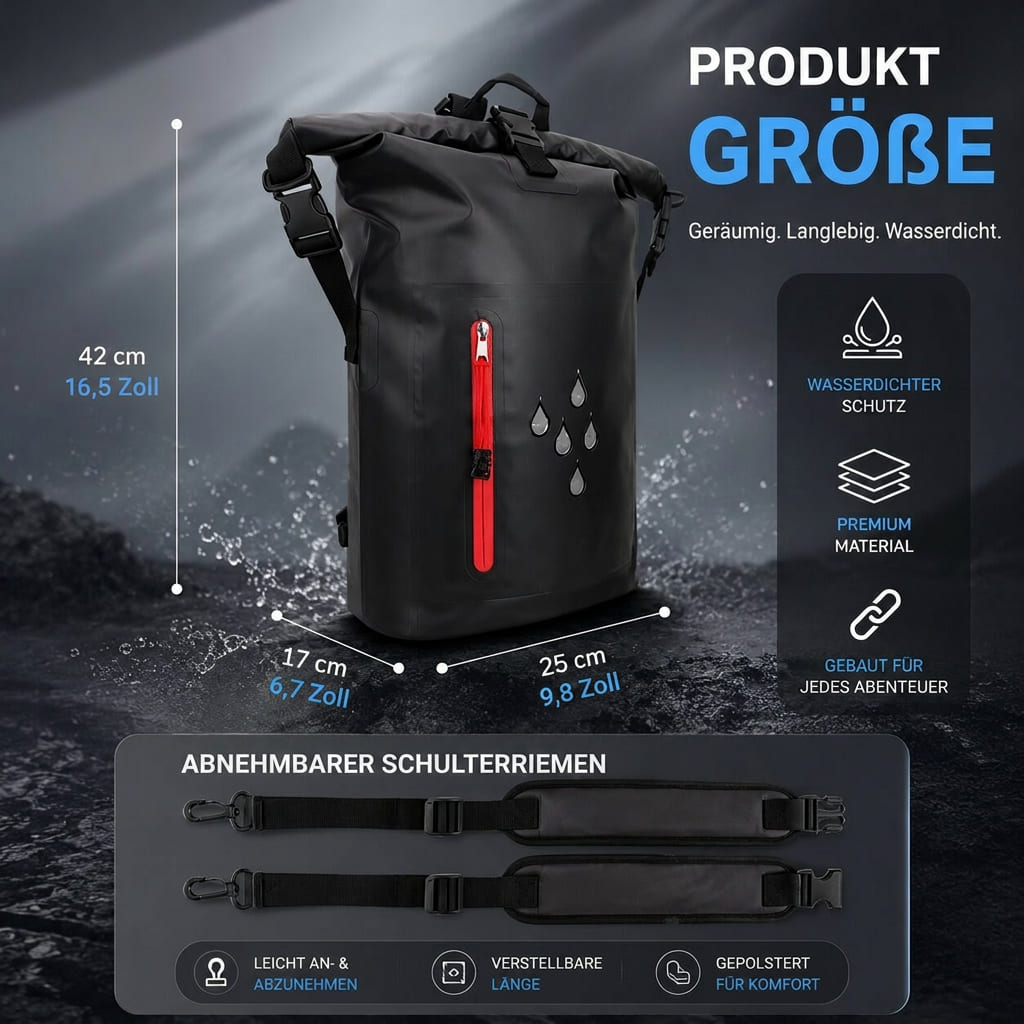 Water-repellent outdoor backpack for travel and everyday use