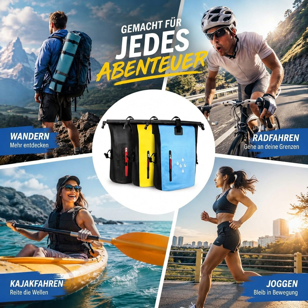 Water-repellent outdoor backpack for travel and everyday use