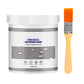 Invisible waterproof agent container with brush for repairing cracks and leaks